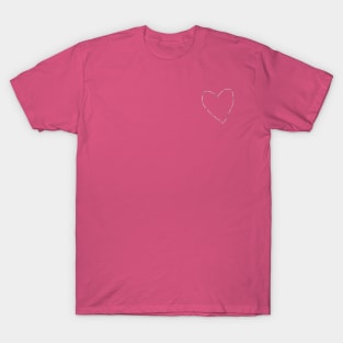 Small Grey Heart Outline T-Shirt